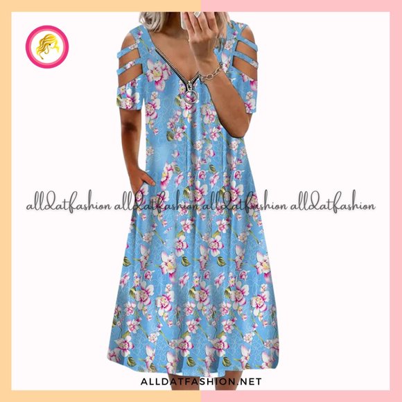 Jessie Cold Shoulder Floral Mini Dress - Picture 1 of 1